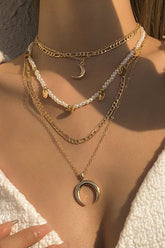 Simplicity Geometric Split Joint Necklaces Ins Street